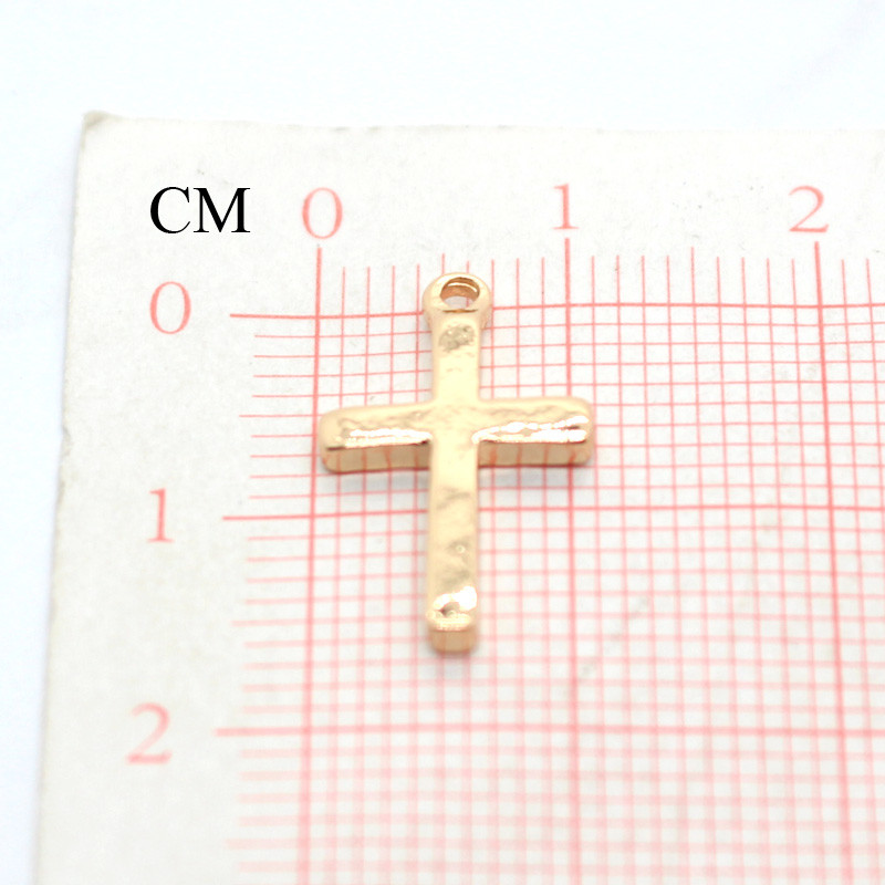 6 bucăți, simplu, religios, Isus, placat cu aur, brelocuri pentru cercei cu cruce, aliaj, colier punk, brățară, conector pentru bijuterii.