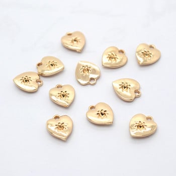 5 τμχ Απλές μικρές σκαλιστές καρδιές Love earring Charms Σύνδεσμος κραμάτων Ευρήματα Κρεμαστό καρδιά για σκουλαρίκια Κολιέ Κοσμήματα Μάρκα