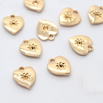 5 τμχ Απλές μικρές σκαλιστές καρδιές Love earring Charms Σύνδεσμος κραμάτων Ευρήματα Κρεμαστό καρδιά για σκουλαρίκια Κολιέ Κοσμήματα Μάρκα