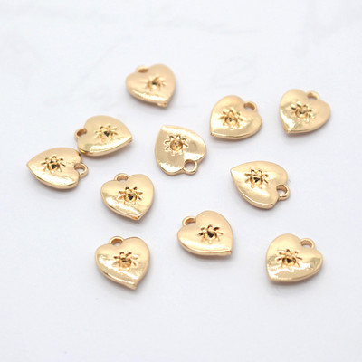 5 bucăți inimioare mici, simple sculptate, cercei, brelocuri, conector din aliaj, descoperiri, pandantiv pentru cercei, colier, bijuterii.