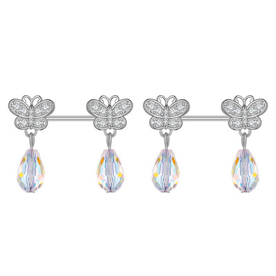 2 buc. 14G Bee Gecko Wing Nipple Rings Shield Cover Barbell Titanium Steel Piercing pentru mamelon pentru femei Piercing pentru sân pentru corp Bijuterii