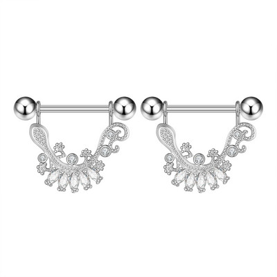 2 buc. 14G Bee Gecko Wing Nipple Rings Shield Cover Barbell Titanium Steel Piercing pentru mamelon pentru femei Piercing pentru sân pentru corp Bijuterii