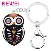 NEWEI Acrilic Halloween Floral Bufniță Breloc Păsări Breloc Animal Bijuterii Cadou pentru Femei Copii Bărbați Poșete Accesorii Bijuterii