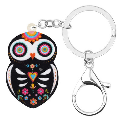 NEWEI Acrilic Halloween Floral Bufniță Breloc Păsări Breloc Animal Bijuterii Cadou pentru Femei Copii Bărbați Poșete Accesorii Bijuterii