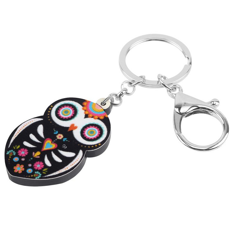 NEWEI Acrilic Halloween Floral Bufniță Breloc Păsări Breloc Animal Bijuterii Cadou pentru Femei Copii Bărbați Poșete Accesorii Bijuterii