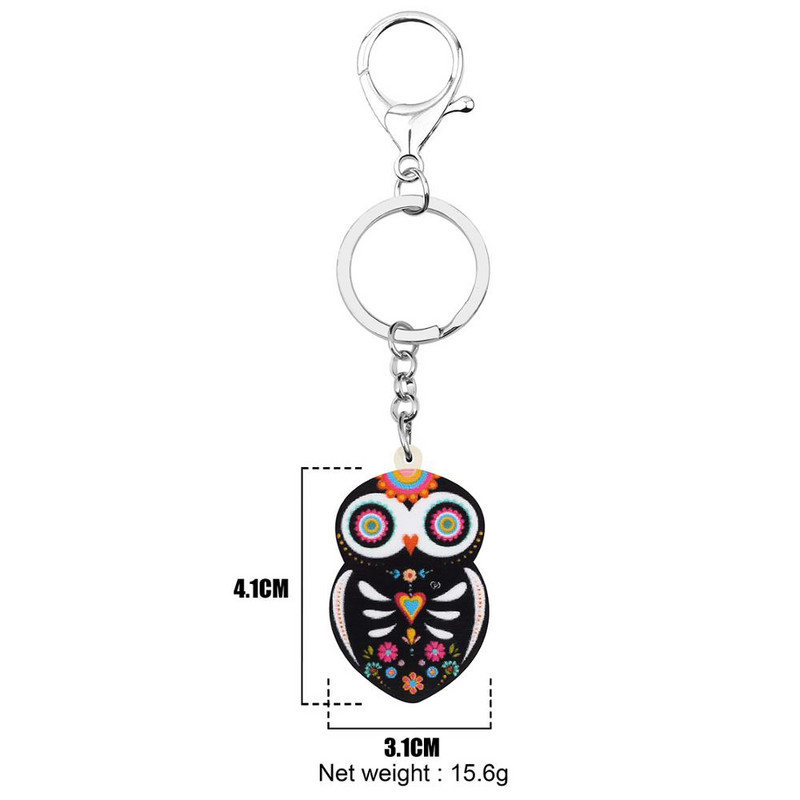 NEWEI Acrilic Halloween Floral Bufniță Breloc Păsări Breloc Animal Bijuterii Cadou pentru Femei Copii Bărbați Poșete Accesorii Bijuterii