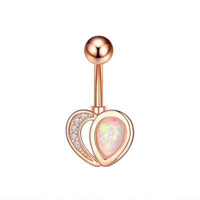 Szív virág pillangó 14g köldök köldök gyűrűk sebészeti acél kristály cirkon rúd piercing Ombligo Oreja lógó testékszerek