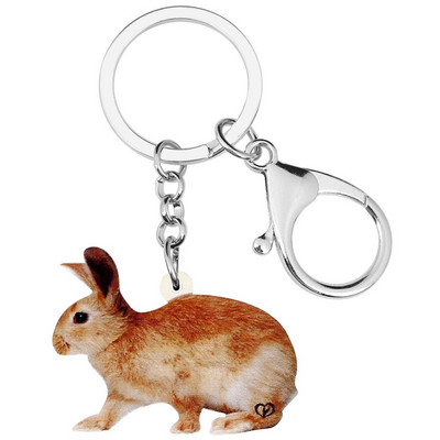 Newei Acrilic Maro Iepure de Paște Iepure Iepuraș Breloc Breloc Animal Bijuterii pentru Femei Adolescenți Moda Cadou Geantă Decorare mașină
