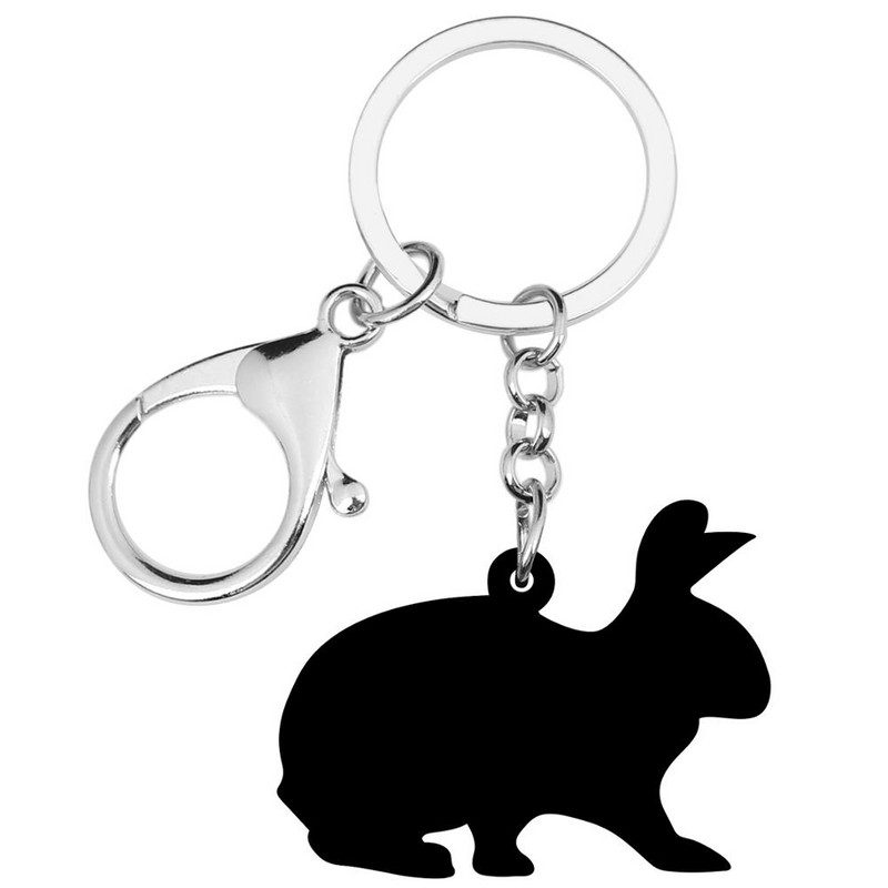 Newei Acrilic Maro Iepure de Paște Iepure Iepuraș Breloc Breloc Animal Bijuterii pentru Femei Adolescenți Moda Cadou Geantă Decorare mașină