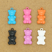 2db 23x12mm Ins Candy Bear réz fém bűbáj barkácsolás állat medálok nyaklánchoz karkötő fülbevaló divat ékszer kiegészítők