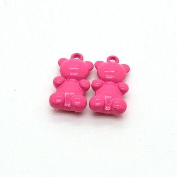 2 τμχ 23x12mm Ins Candy Bear Copper Metal Charms DIY Animal μενταγιόν για κολιέ Βραχιόλι Σκουλαρίκια Μόδα κοσμήματα