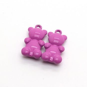 2 τμχ 23x12mm Ins Candy Bear Copper Metal Charms DIY Animal μενταγιόν για κολιέ Βραχιόλι Σκουλαρίκια Μόδα κοσμήματα