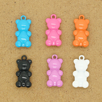 2 komada 23x12 mm Ins Candy Bear Bakreni metalni privjesci DIY životinjski privjesci za ogrlicu, narukvicu, naušnicu, modni dodatak za nakit