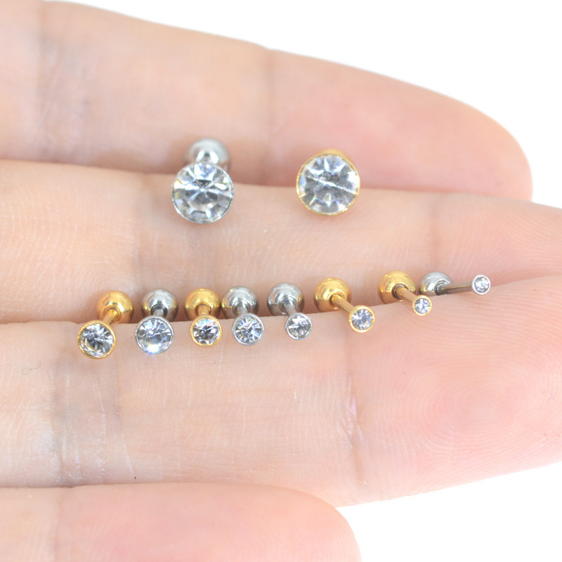 1 buc 20G 0.8mm 1.5-5mm Piercing pentru ureche din oțel chirurgical, inel mic pentru nas, canapea, cartilajul urechii, Helix, piercing pentru corp, bijuterii