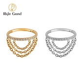 Jobb Grand ASTM F136 Titanium CZ csuklós Clicker szegmens hármas láncú porcos fülbevaló karikával 8-12mm Helix kagyló piercing