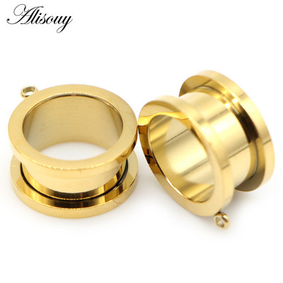 Alisouy 2 buc. Bricolaj pandantiv dangle, scripete din oțel inoxidabil, dopuri pentru urechi, tuneluri cu șuruburi, brancardiere, piercing pentru corp, bijuterii, cercei, expansor