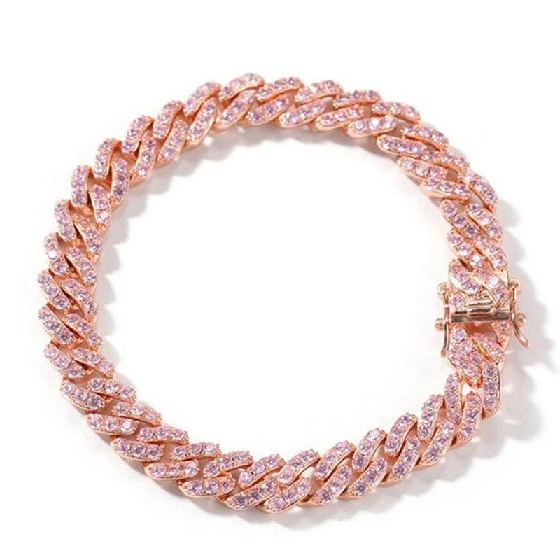 Stonefans Hip Hop Strass Iced Out cubanez gleznă brățară cu picior pentru femei cu lanț cu legături cubaneze strălucitoare gleznă bijuterii pentru picioare desculț