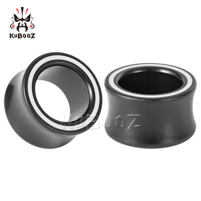 KUBOOZ Design de ultimă generație Linie albă dopuri piercing urechi din lemn Dimensiuni de expansiune Bijuterii pentru corp de modă Tuneluri pentru cercei Stretchers 2 buc.