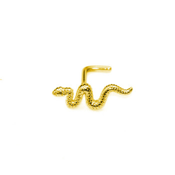 18g 20g σχήματος L Nose Stud Snake Nose Nail Piercing 100% 316 Ανοξείδωτο ατσάλι αδιάβροχο κοσμήματα σώματος για άνδρες και γυναίκες Cool