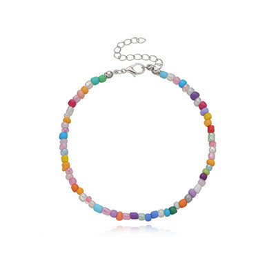 DoreenBeads Bratara de glezna colorata reglabila pe picior Picior Bijuterii la modă pentru femei 21,5 cm.