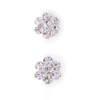2 τμχ Σέξι λουλούδι με κρυστάλλινα δαχτυλίδια νυχιών αυτοκόλλητα No piercing κοσμήματα στήθους για γυναίκες Fake Body piercing κοσμήματα