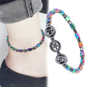 Pierdere în greutate Brățară de gleznă pentru slăbire Terapie magnetică Pietre biliare colorate Lanț de hematit Stimulator de acupuncte Brățară de grăsime subțire