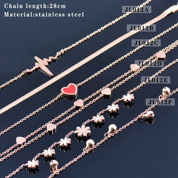 SINLEERY Анкети от неръждаема стомана Black Heart Flower Bells Drop Rose Gold Color плажни бижута Дамски летни бижута 2021 ZD1 SSK