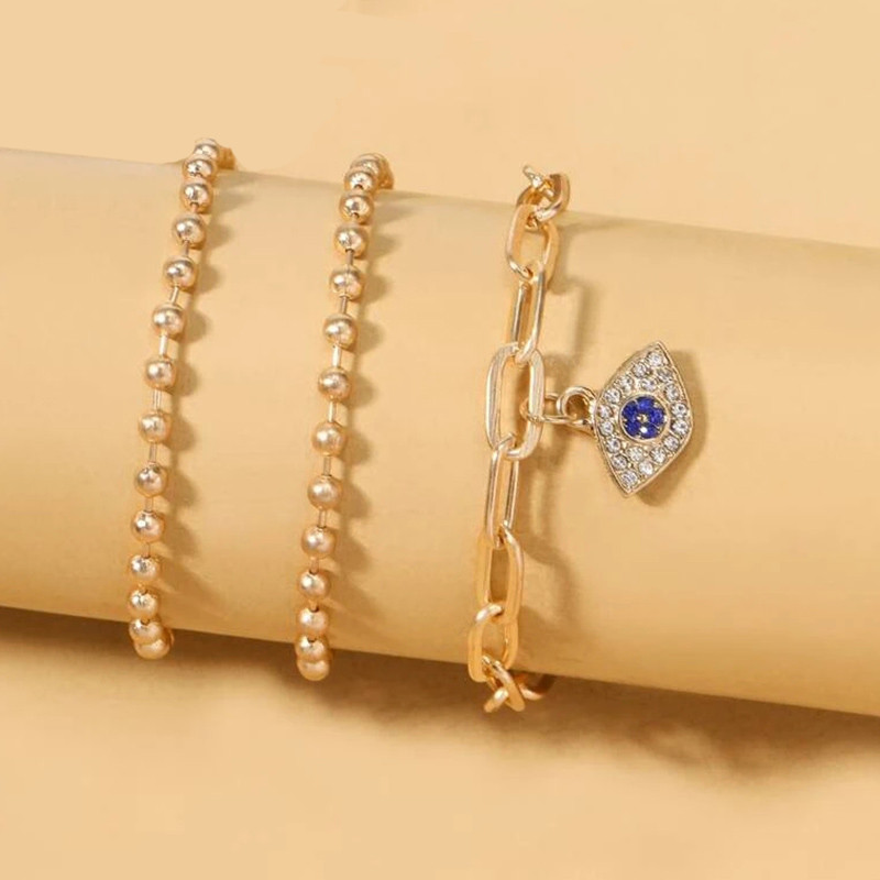 Boho gleznă picior margele lanț vară brățară cristal ochi pandantiv farmec sandale gleznă desculț plajă picior bijuterii mireasa J026