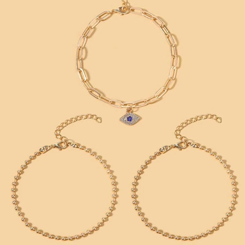 Boho gleznă picior margele lanț vară brățară cristal ochi pandantiv farmec sandale gleznă desculț plajă picior bijuterii mireasa J026