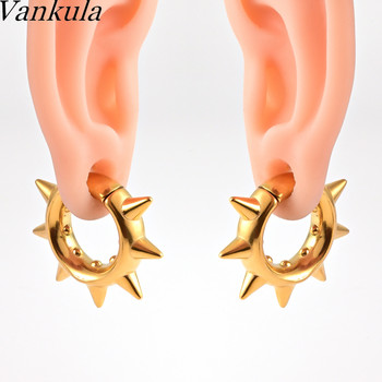 Vankula κρεμάστρα αυτιών 2 τμχ Βάρη για τεντωμένα αυτιά Μετρητές από ανοξείδωτο ατσάλι Ωτοασπίδες μετρητές Stretching Kit Fashion Body Jewelry