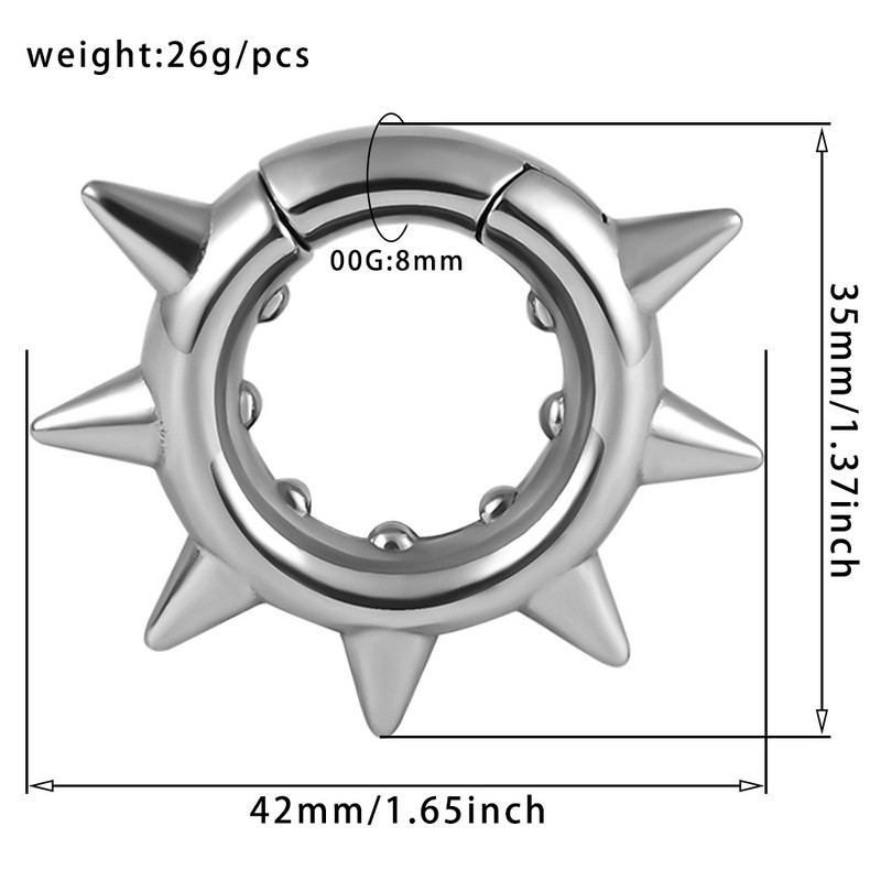 Vankula 2 buc. Greutăți pentru urechi pentru urechi întinse, dopuri de urechi din oțel inoxidabil, set de întindere, bijuterii pentru corp.