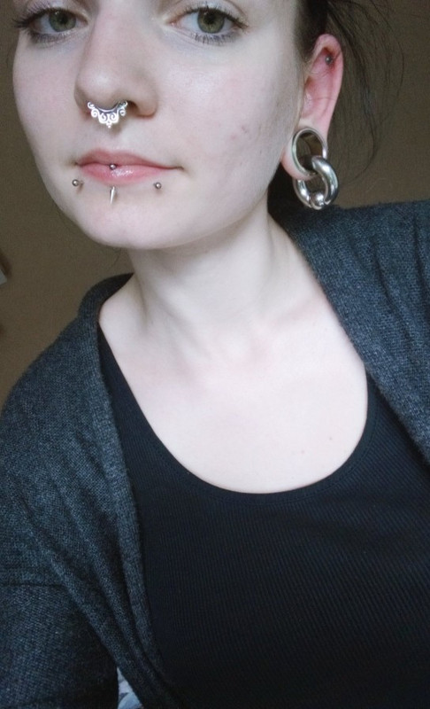 Inel de piercing pentru nas cu clicker de titan, bijuterii etnice indiene