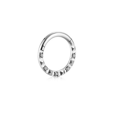 Prsten za piercing za nos Narukvica za nos Segment od titanijskog čelika Zglobni prsten Opal Nariz Nakit za piercing ušne hrskavice Tragus Septum