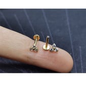 F136 Titan Piercing Buza Labret Inel Zircon Buza 16G 6/8/10mm Filetat Intern Tragus Conch Piercing Cartilage Helix Cercel