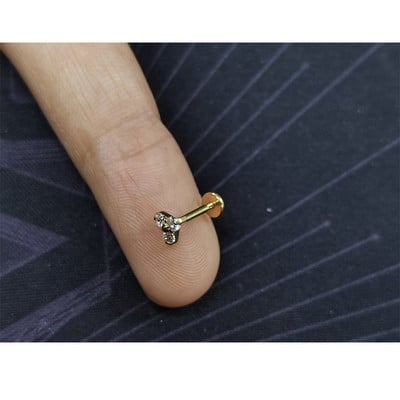 F136 Titan Piercing Buza Labret Inel Zircon Buza 16G 6/8/10mm Filetat Intern Tragus Conch Piercing Cartilage Helix Cercel