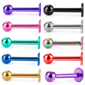 10db/tétel rozsdamentes acél Labret piercing ajakgyűrűk Porc Tragus Pircing állpiercing rudak testékszerek