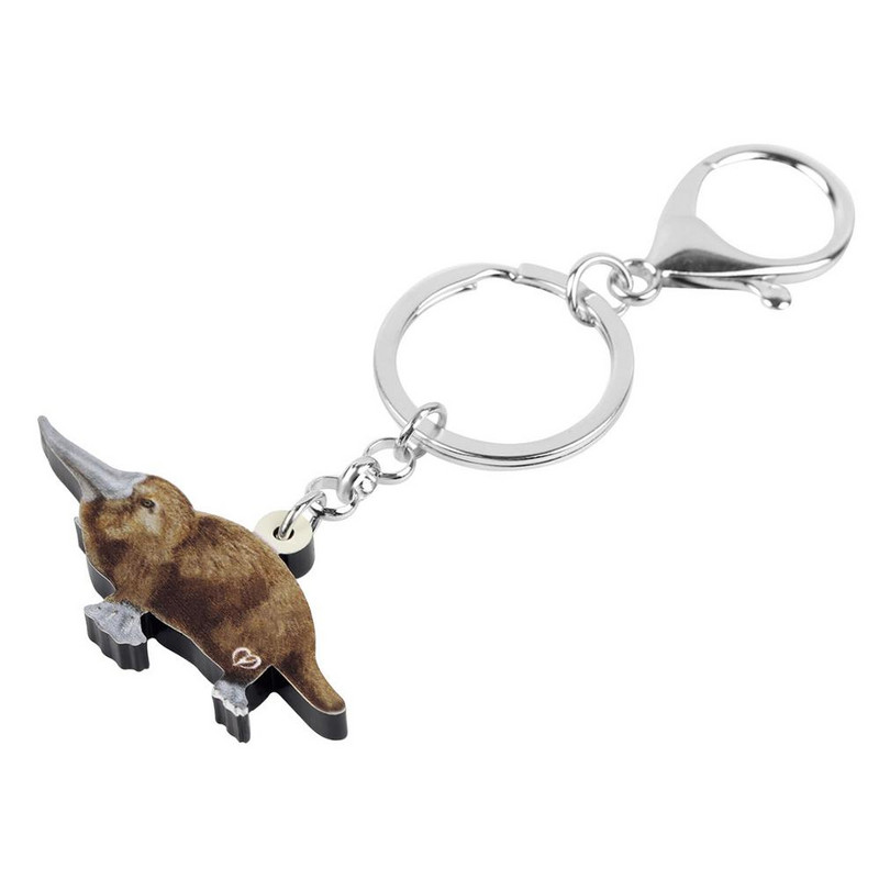 Brelocuri Newei Acrilic Maro Duckbil Platypus Breloc Breloc Bijuterii Animale cu imprimare lungă pentru Adolescenți Copii Fete Cadou Accesorii de petrecere