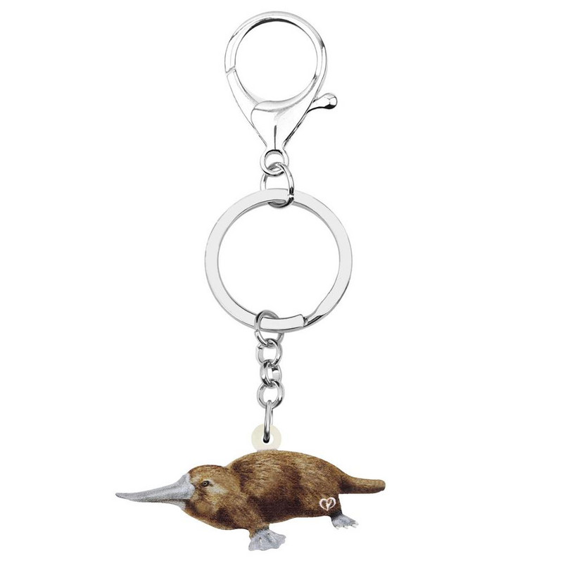 Brelocuri Newei Acrilic Maro Duckbil Platypus Breloc Breloc Bijuterii Animale cu imprimare lungă pentru Adolescenți Copii Fete Cadou Accesorii de petrecere