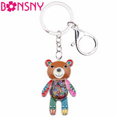 Bonsny Animal Enamel Little Bear Kulcstartók Női Kulcstartók Ajándék Lányoknak Kézitáska Bűvészek Kulcstartók Autós Kulcs Bűvészek Ékszerek