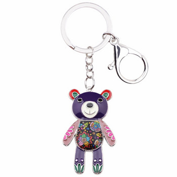 Bonsny Animal Emal Little Bear Μπρελόκ Γυναικεία Μπρελόκ Δώρο για Κορίτσι Τσάντα Γούρια Μπρελόκ Κλειδιά αυτοκινήτου Γούρια Κοσμήματα