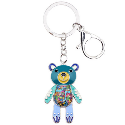 Bonsny Animal Enamel Little Bear Kulcstartók Női Kulcstartók Ajándék Lányoknak Kézitáska Bűvészek Kulcstartók Autós Kulcs Bűvészek Ékszerek