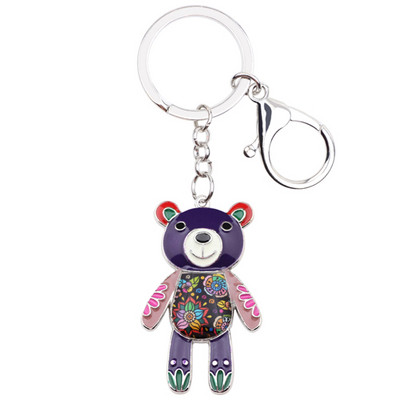 Bonsny Animal Enamel Little Bear Kulcstartók Női Kulcstartók Ajándék Lányoknak Kézitáska Bűvészek Kulcstartók Autós Kulcs Bűvészek Ékszerek
