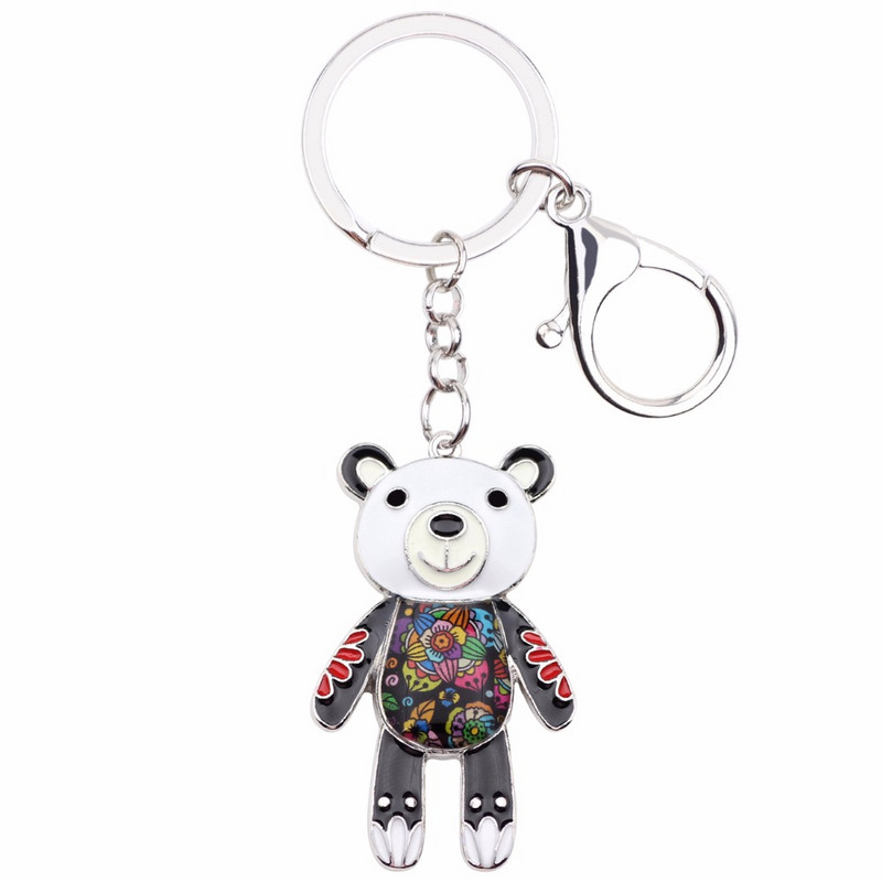 Bonsny Animal Enamel Little Bear Kulcstartók Női Kulcstartók Ajándék Lányoknak Kézitáska Bűvészek Kulcstartók Autós Kulcs Bűvészek Ékszerek