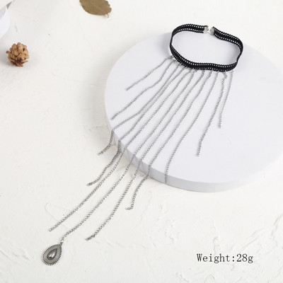 Lanț cu margele de culoare auriu punk Pandantive pentru coapse Lanț pentru femei, șarpe mare, perle, pandantive din piatră, lanț pentru picioare, bijuterii pentru corp, stil de plajă