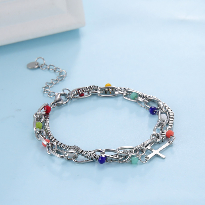 Skyrim Brățară Boema cu mai multe straturi pe picior femei din oțel inoxidabil cruce gleznă picior lanț gleznă accesorii de plajă bijuterii