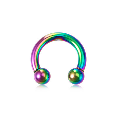 1PC 0G-8G Oțel chirurgical Piercing Septum Bijuterii Ecartament pentru ureche Barbelle circulare Potcoavă Piercing pentru ureche Greutăți Extensor de targă