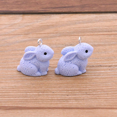 10 buc 21*22mm 6 culori iepure animale farmece cabușoane rășină sclipici gummy bomboane colier breloc pandantiv DIY accesorii