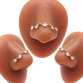 Bijuterii piercing nou design fluture lanț inel nas vrac pentru femei piercing fluture nas punte nas bijuterii cu lanț