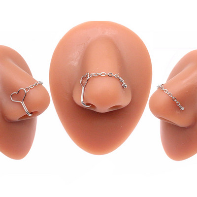 Bijuterii piercing nou design fluture lanț inel nas vrac pentru femei piercing fluture nas punte nas bijuterii cu lanț