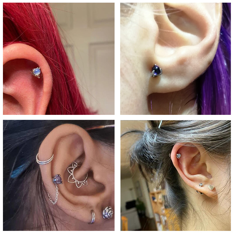 AOEDEJ 16G Dragon Claw Buze Stud Piercing Inel Labret din oțel inoxidabil Dragon Claw Conch Tragus Cercei 2022 Piercing Bijuterii